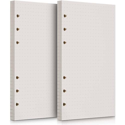 OMEYA 320 Seiten 2 Pack Nachfüllpapier Einlagen Papier 6 Loch 160 Blatt Binder gelocht Papier für Tagebuch Notizbuch Journals Malerei Personal Organizer 10,5 x 17 cm-gepunktetes Papier OMEYA 320 Seiten 2 Pack Nachfüllpapier Einlagen Papier 6 Loch 160 Blatt Binder gelocht Papier für Tagebuch Notizbuch Journals Malerei Personal Organizer 10,5 x 17 cm-gepunktetes Papier von OMEYA