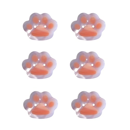 Knöpfe in Form eines Welpenpfoten-Motivs, Acetat-Knöpfe für Kleidung, Knöpfe zum Nähen, 6 Stück Knöpfe in Form eines Welpenpfoten-Motivs, Acetat-Knöpfe für Kleidung, Knöpfe zum Nähen, 6 Stück von OMG Decor