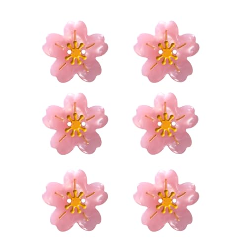 Pinke Blumenknöpfe zum Basteln, Acetat-Knöpfe zum Nähen, Neuheitsknöpfe für Kleidung, 6 Stück Pinke Blumenknöpfe zum Basteln, Acetat-Knöpfe zum Nähen, Neuheitsknöpfe für Kleidung, 6 Stück von OMG Decor