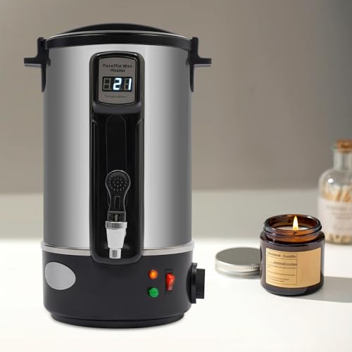 OMGGYER Wachsschmelzer Für Kerzen Schmelztopf Edelstahl Wax Melter 8L Große Wachsschmelztopf Elektrischer Wachsschmelzgerät mit Ausgießer und 30-100°C Temperaturregler OMGGYER Wachsschmelzer Für Kerzen Schmelztopf Edelstahl Wax Melter 8L Große Wachsschmelztopf Elektrischer Wachsschmelzgerät mit Ausgießer und 30-100°C Temperaturregler von OMGGYER