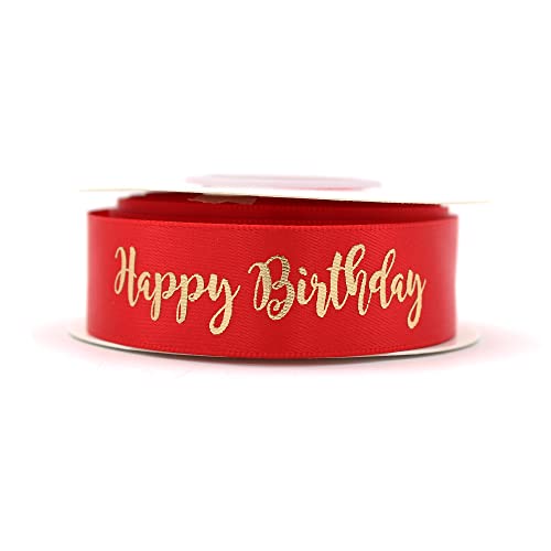 Band Rot und gold für Geburtstag – Happy Birthday – Enjoy Your Event Band Rot und gold für Geburtstag – Happy Birthday – Enjoy Your Event von OMISS