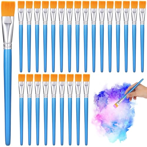 Flache Pinsel für Acrylmalerei, Aquarell-Nylon-Pinsel, Großpinsel mit bequemem Holzgriff, großer Pinsel für Malerei, DIY-Projekte, Kunstkurse, Gesichtskunst, 60 Stück Flache Pinsel für Acrylmalerei, Aquarell-Nylon-Pinsel, Großpinsel mit bequemem Holzgriff, großer Pinsel für Malerei, DIY-Projekte, Kunstkurse, Gesichtskunst, 60 Stück von OMISTAR