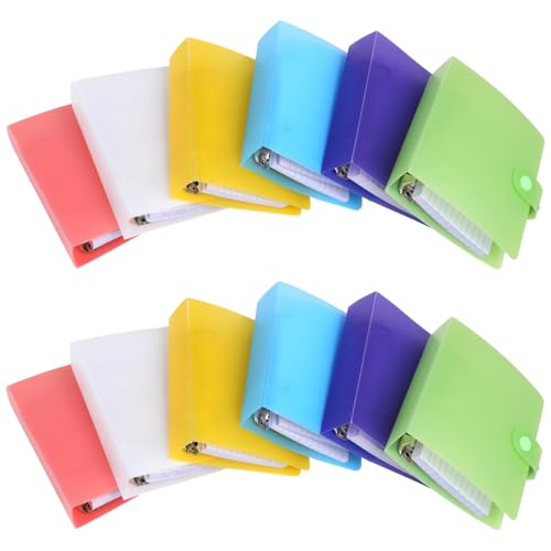 Karteikartenbinder mit Trennblättern, 7,6 x 12,7 cm, Set mit 12 Ringen, Kartenbinder, Organizer, Notizbuch mit 50 Seiten für Büro, Zuhause, Grundschule, Klassenzimmer Karteikartenbinder mit Trennblättern, 7,6 x 12,7 cm, Set mit 12 Ringen, Kartenbinder, Organizer, Notizbuch mit 50 Seiten für Büro, Zuhause, Grundschule, Klassenzimmer von OMISTAR