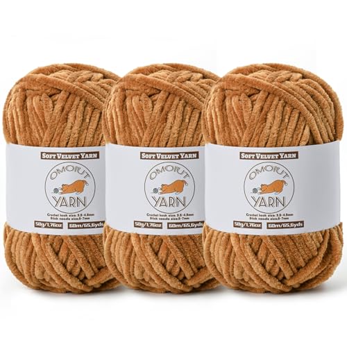 Braunes, flauschiges Samtgarn zum Häkeln, grobes Chenille-Babydeckengarn zum Häkeln, weiches, flauschiges Puzzle-Garn zum Stricken, je 50 g, sperrige, dicke Amigurumi-Häkelgarne Braunes, flauschiges Samtgarn zum Häkeln, grobes Chenille-Babydeckengarn zum Häkeln, weiches, flauschiges Puzzle-Garn zum Stricken, je 50 g, sperrige, dicke Amigurumi-Häkelgarne von OMoiut