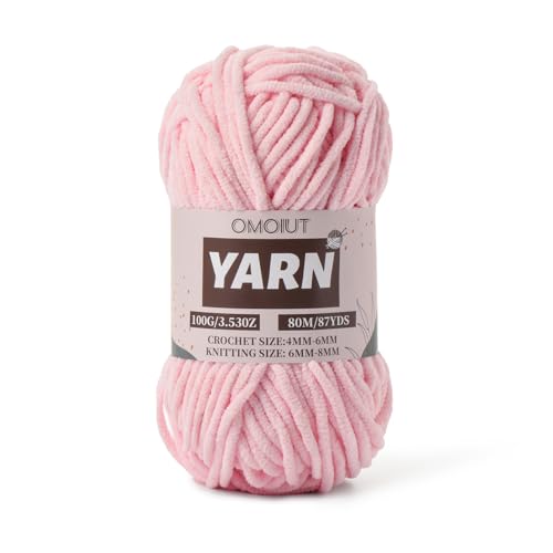 Flauschiges Chenille-Garn zum Häkeln, Babygarn zum Häkeln, weiche Decke, 100 g, Amigurumi-Garne, grobe Garne aus Samt, 5 Stück Flauschiges Chenille-Garn zum Häkeln, Babygarn zum Häkeln, weiche Decke, 100 g, Amigurumi-Garne, grobe Garne aus Samt, 5 Stück von OMoiut