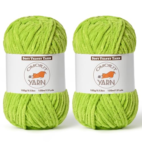 Flauschiges Samtgarn zum Häkeln, grobes Chenille-Babydeckengarn zum Häkeln, weiches, flauschiges Puzzle-Garn zum Stricken, je 100 g, sperrige, dicke Amigurumi-Häkelgarne, 2 Stück Flauschiges Samtgarn zum Häkeln, grobes Chenille-Babydeckengarn zum Häkeln, weiches, flauschiges Puzzle-Garn zum Stricken, je 100 g, sperrige, dicke Amigurumi-Häkelgarne, 2 Stück von OMoiut