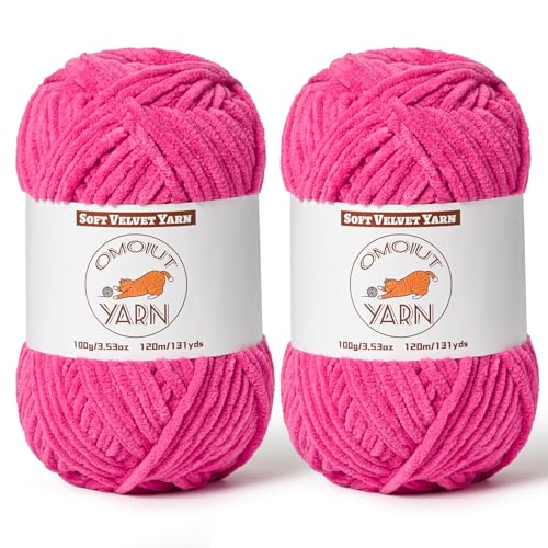 Flauschiges Samtgarn zum Häkeln, grobes Chenille-Babydeckengarn zum Häkeln, weiches, flauschiges Puzzle-Garn zum Stricken, je 100 g, sperrige, dicke Amigurumi-Häkelgarne, 2 Stück Flauschiges Samtgarn zum Häkeln, grobes Chenille-Babydeckengarn zum Häkeln, weiches, flauschiges Puzzle-Garn zum Stricken, je 100 g, sperrige, dicke Amigurumi-Häkelgarne, 2 Stück von OMoiut