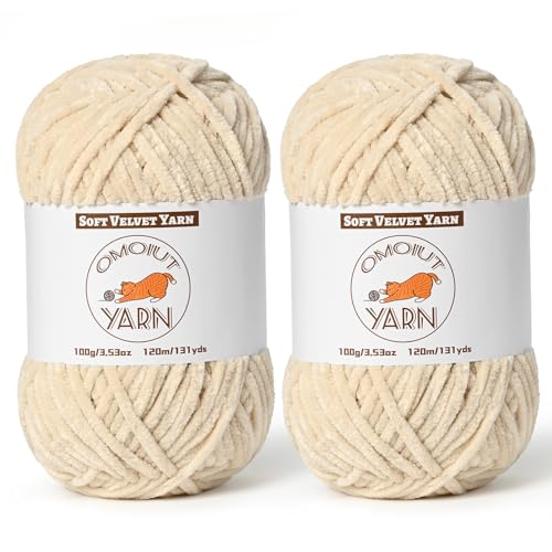 Flauschiges Samtgarn zum Häkeln, grobes Chenille-Babydeckengarn zum Häkeln, weiches, flauschiges Puzzle-Garn zum Stricken, je 100 g, sperrige, dicke Amigurumi-Häkelgarne, 2 Stück Flauschiges Samtgarn zum Häkeln, grobes Chenille-Babydeckengarn zum Häkeln, weiches, flauschiges Puzzle-Garn zum Stricken, je 100 g, sperrige, dicke Amigurumi-Häkelgarne, 2 Stück von OMoiut