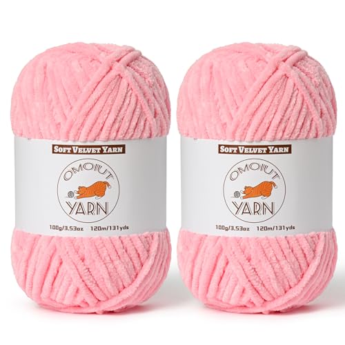 Flauschiges Samtgarn zum Häkeln, grobes Chenille-Babydeckengarn zum Häkeln, weiches, flauschiges Puzzle-Garn zum Stricken, je 100 g, sperrige, dicke Amigurumi-Häkelgarne, 2 Stück Flauschiges Samtgarn zum Häkeln, grobes Chenille-Babydeckengarn zum Häkeln, weiches, flauschiges Puzzle-Garn zum Stricken, je 100 g, sperrige, dicke Amigurumi-Häkelgarne, 2 Stück von OMoiut