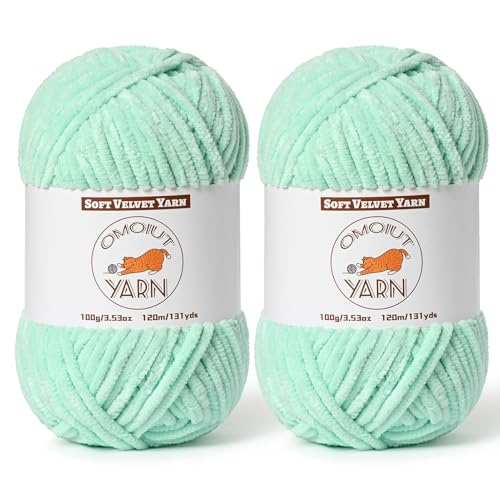 Flauschiges Samtgarn zum Häkeln, grobes Chenille-Babydeckengarn zum Häkeln, weiches, flauschiges Puzzle-Garn zum Stricken, je 100 g, sperrige, dicke Amigurumi-Häkelgarne, 2 Stück Flauschiges Samtgarn zum Häkeln, grobes Chenille-Babydeckengarn zum Häkeln, weiches, flauschiges Puzzle-Garn zum Stricken, je 100 g, sperrige, dicke Amigurumi-Häkelgarne, 2 Stück von OMoiut