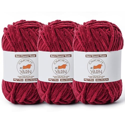 Flauschiges Samtgarn zum Häkeln, grobes Chenille-Babydeckengarn zum Häkeln, weiches, flauschiges Puzzle-Garn zum Stricken, je 50 g, sperrige, dicke Amigurumi-Häkelgarne, 3 Stück Flauschiges Samtgarn zum Häkeln, grobes Chenille-Babydeckengarn zum Häkeln, weiches, flauschiges Puzzle-Garn zum Stricken, je 50 g, sperrige, dicke Amigurumi-Häkelgarne, 3 Stück von OMoiut