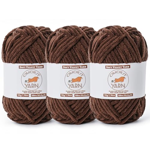 Flauschiges Samtgarn zum Häkeln, grobes Chenille-Babydeckengarn zum Häkeln, weiches, flauschiges Puzzle-Garn zum Stricken, je 50 g, sperrige, dicke Amigurumi-Häkelgarne Flauschiges Samtgarn zum Häkeln, grobes Chenille-Babydeckengarn zum Häkeln, weiches, flauschiges Puzzle-Garn zum Stricken, je 50 g, sperrige, dicke Amigurumi-Häkelgarne von OMoiut