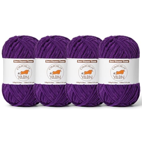 Flauschiges Samtgarn zum Häkeln, grobes Chenille-Babydeckengarn zum Häkeln, weiches flauschiges Puzzle-Garn zum Stricken, je 100 g, sperrige, dicke Amigurumi-Häkelgarne, 4 Stück Flauschiges Samtgarn zum Häkeln, grobes Chenille-Babydeckengarn zum Häkeln, weiches flauschiges Puzzle-Garn zum Stricken, je 100 g, sperrige, dicke Amigurumi-Häkelgarne, 4 Stück von OMoiut