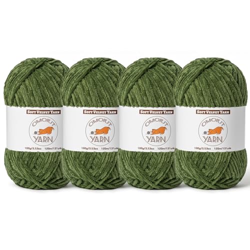 Flauschiges Samtgarn zum Häkeln, grobes Chenille-Babydeckengarn zum Häkeln, weiches flauschiges Puzzle-Garn zum Stricken, je 100 g, sperrige, dicke Amigurumi-Häkelgarne, 4 Stück Flauschiges Samtgarn zum Häkeln, grobes Chenille-Babydeckengarn zum Häkeln, weiches flauschiges Puzzle-Garn zum Stricken, je 100 g, sperrige, dicke Amigurumi-Häkelgarne, 4 Stück von OMoiut