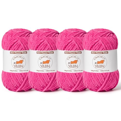 Flauschiges Samtgarn zum Häkeln, grobes Chenille-Babydeckengarn zum Häkeln, weiches flauschiges Puzzle-Garn zum Stricken, je 100 g, sperrige, dicke Amigurumi-Häkelgarne, 4 Stück Flauschiges Samtgarn zum Häkeln, grobes Chenille-Babydeckengarn zum Häkeln, weiches flauschiges Puzzle-Garn zum Stricken, je 100 g, sperrige, dicke Amigurumi-Häkelgarne, 4 Stück von OMoiut