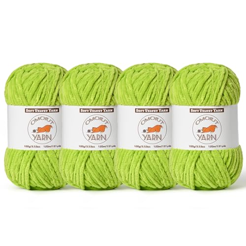 Flauschiges Samtgarn zum Häkeln, grobes Chenille-Babydeckengarn zum Häkeln, weiches flauschiges Puzzle-Garn zum Stricken, je 100 g, sperrige, dicke Amigurumi-Häkelgarne, 4 Stück Flauschiges Samtgarn zum Häkeln, grobes Chenille-Babydeckengarn zum Häkeln, weiches flauschiges Puzzle-Garn zum Stricken, je 100 g, sperrige, dicke Amigurumi-Häkelgarne, 4 Stück von OMoiut