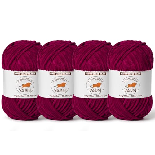 Flauschiges Samtgarn zum Häkeln, grobes Chenille-Babydeckengarn zum Häkeln, weiches flauschiges Puzzle-Garn zum Stricken, je 100 g, sperrige, dicke Amigurumi-Häkelgarne, 4 Stück Flauschiges Samtgarn zum Häkeln, grobes Chenille-Babydeckengarn zum Häkeln, weiches flauschiges Puzzle-Garn zum Stricken, je 100 g, sperrige, dicke Amigurumi-Häkelgarne, 4 Stück von OMoiut