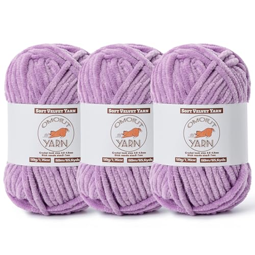 Flauschiges Samtgarn zum Häkeln, grobes Chenille-Babydeckengarn zum Häkeln, weiches flauschiges Puzzle-Garn zum Stricken, je 50 g, sperrige, dicke Amigurumi-Häkelgarne, 3 Stück Flauschiges Samtgarn zum Häkeln, grobes Chenille-Babydeckengarn zum Häkeln, weiches flauschiges Puzzle-Garn zum Stricken, je 50 g, sperrige, dicke Amigurumi-Häkelgarne, 3 Stück von OMoiut