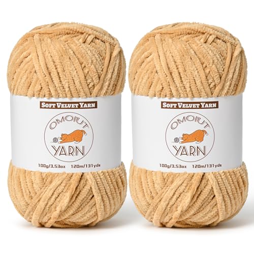 Flauschiges Samtgarn zum Häkeln, klobiges Chenille-Babydeckengarn zum Häkeln, weiches, flauschiges Puzzle-Garn zum Stricken, je 100 g, sperrige, dicke Amigurumi-Häkelgarne, 2 Stück Flauschiges Samtgarn zum Häkeln, klobiges Chenille-Babydeckengarn zum Häkeln, weiches, flauschiges Puzzle-Garn zum Stricken, je 100 g, sperrige, dicke Amigurumi-Häkelgarne, 2 Stück von OMoiut