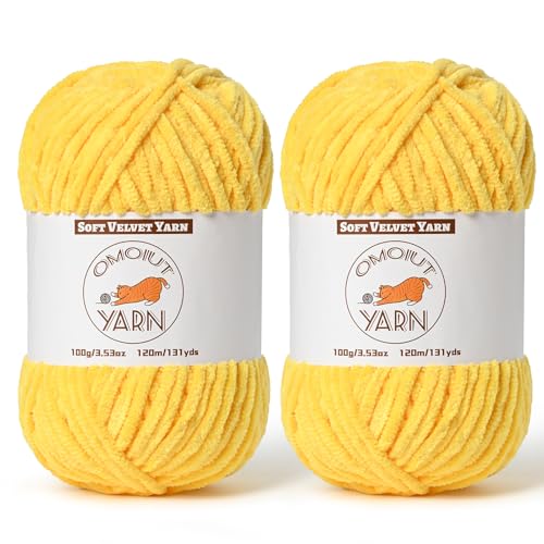 Hellgelbes flauschiges Samtgarn zum Häkeln, grobes Chenille-Babydeckengarn zum Häkeln, weiches flauschiges Puzzle-Garn zum Stricken, je 100 g, sperrige, dicke Amigurumi-Häkelgarne Hellgelbes flauschiges Samtgarn zum Häkeln, grobes Chenille-Babydeckengarn zum Häkeln, weiches flauschiges Puzzle-Garn zum Stricken, je 100 g, sperrige, dicke Amigurumi-Häkelgarne von OMoiut