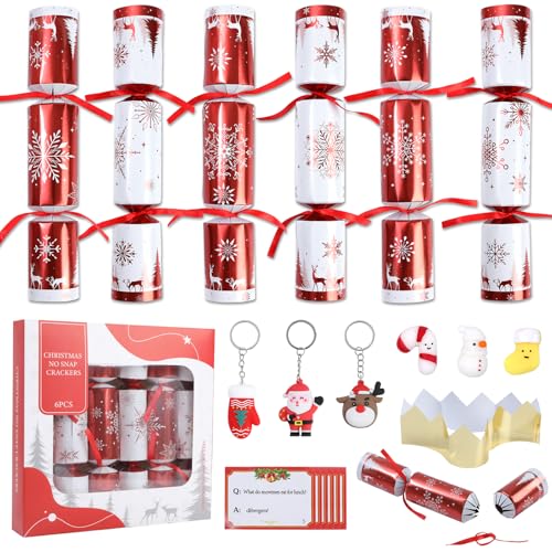 ONBAGLST Knallbonbons mit Partyhut, Witz und Schlüsselanhänger, Knallbonbons für Kinder, Abendessen, Traditionen, 6 Stück ONBAGLST Knallbonbons mit Partyhut, Witz und Schlüsselanhänger, Knallbonbons für Kinder, Abendessen, Traditionen, 6 Stück von ONBAGLST