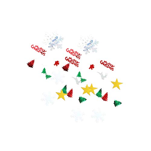 Chuncin – Weihnachts-Konfetti, Frohe Ctristmas, Schneeflocke, Pailletten, Weihnachtsbaum, Konfetti, Tischstreuung für Weihnachten, Urlaub, Party, Dekoration, 30 g von ONDIAN