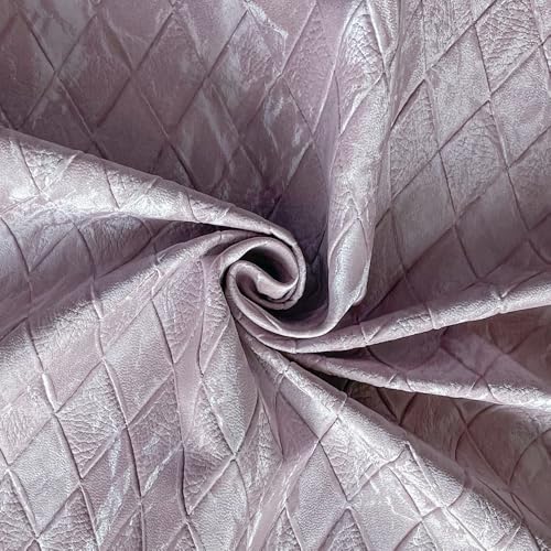 ONEART The Yard Kunstlederstoff, kariert, strukturiert, samtig, weicher synthetischer Polsterstoff, 137,2 cm, Hellviolett ONEART The Yard Kunstlederstoff, kariert, strukturiert, samtig, weicher synthetischer Polsterstoff, 137,2 cm, Hellviolett von ONEART