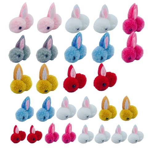 ONEBO 28 Stück 3 Größen Mini Plüsch-Hase,Hase Tasche Anhänger,Mini Plüsch Klein Hase,für Ostern Geburtstagstorte Hochzeit Dekoration(Geeignet für Jugendliche ab 14 Jahren) von ONEBO