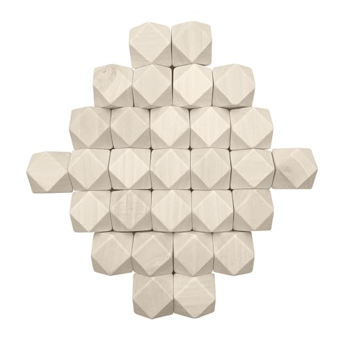 ONEBO 30 Stück Polygon Holzperlen, Geometrische Holzperlen, Holzperlen mit Loch, Achteckige Perlen Holz für Armbandherstellung Schmuckherstellung Handwerk Diy Zubehör ONEBO 30 Stück Polygon Holzperlen, Geometrische Holzperlen, Holzperlen mit Loch, Achteckige Perlen Holz für Armbandherstellung Schmuckherstellung Handwerk Diy Zubehör von ONEBO