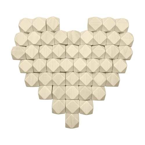 ONEBO 48 Stück Polygon Holzperlen, Geometrische Holzperlen, Holzperlen mit Loch, Achteckige Perlen Holz für Armbandherstellung Schmuckherstellung Handwerk Diy Zubehör ONEBO 48 Stück Polygon Holzperlen, Geometrische Holzperlen, Holzperlen mit Loch, Achteckige Perlen Holz für Armbandherstellung Schmuckherstellung Handwerk Diy Zubehör von ONEBO