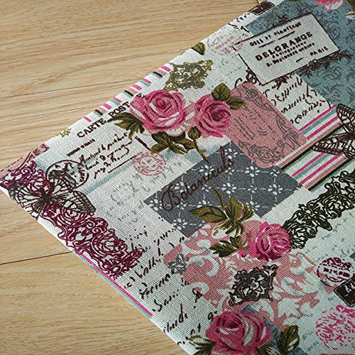 ONECHANCE Baumwollstoff Meterware 100x150cm Dekostoff Blumen Tiere Muster Baumwolle Leinenstoff für DIY-Projekte Color Rosen Schmetterling Size 1 Meter ONECHANCE Baumwollstoff Meterware 100x150cm Dekostoff Blumen Tiere Muster Baumwolle Leinenstoff für DIY-Projekte Color Rosen Schmetterling Size 1 Meter von ONECHANCE