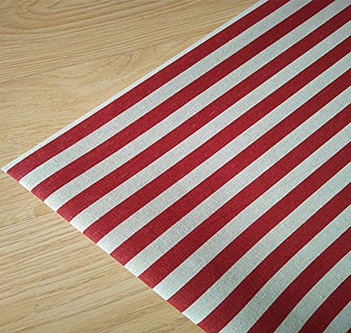 ONECHANCE Baumwollstoff Meterware Streifen Muster zum Nähen 100x150cm Leinenstoff Bedruckt für Polsterung Kissenbezug Color 1.2cm Rot/Weiß Size 2 Meter ONECHANCE Baumwollstoff Meterware Streifen Muster zum Nähen 100x150cm Leinenstoff Bedruckt für Polsterung Kissenbezug Color 1.2cm Rot/Weiß Size 2 Meter von ONECHANCE