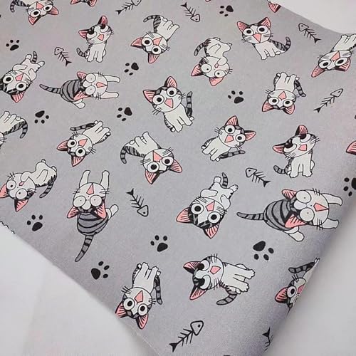 ONECHANCE Bedruckter Baumwollstoff Meterware 100x150cm Dekostoff Baumwolle Leinenstoff zum Nähen und Dekoration Color Katzen Size 1 Meter ONECHANCE Bedruckter Baumwollstoff Meterware 100x150cm Dekostoff Baumwolle Leinenstoff zum Nähen und Dekoration Color Katzen Size 1 Meter von ONECHANCE