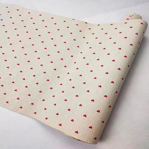 ONECHANCE Bedruckter Baumwollstoff Meterware 100x150cm Dekostoff Baumwolle Leinenstoff zum Nähen und Dekoration Color Kleine Herzen Size 1 Meter ONECHANCE Bedruckter Baumwollstoff Meterware 100x150cm Dekostoff Baumwolle Leinenstoff zum Nähen und Dekoration Color Kleine Herzen Size 1 Meter von ONECHANCE