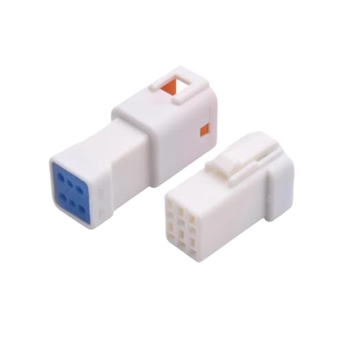 ONECMN 10 Stück Mikro-Stecker, Buchse, JWPF, JST, 2/3/4/6/8-polig, Automobil-Schnappverbinder, wasserdichtes Gehäuse, Drahtstecker, Buchse mit Klemmen (6P-Stecker und Buchse) von ONECMN