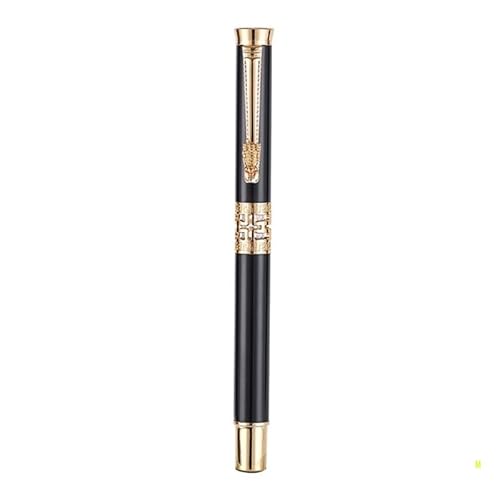 ONECMN F19E Kugelschreiber, klassisches Design, Vollmetall, Messing, Kupfer, für Geschäftsleute, Geschenk, 2 Stück, Geschenk senden (schwarz) von ONECMN