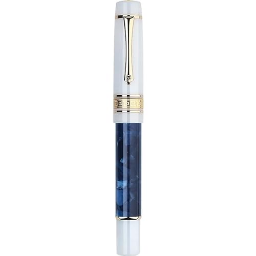 ONECMN Füllfederhalter #6 EF/F/M, Feder mit Konvertertinte, Schreiben, Geschenkstift für Büro, Schulbedarf (01, Silber EF 0,4 mm) Schwarz von ONECMN