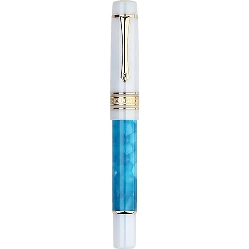 ONECMN Füllfederhalter #6 EF/F/M, Feder mit Konvertertinte, Schreiben, Geschenkstift für Büro, Schulbedarf (04, Silber EF 0,4 mm) von ONECMN