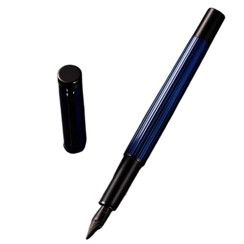 ONECMN Füllfederhalter aus Metall, Messing, extra feine Feder, EF-Tintenstifte für Bürobedarf, Blau, EF (ca. 0,38 mm) von ONECMN