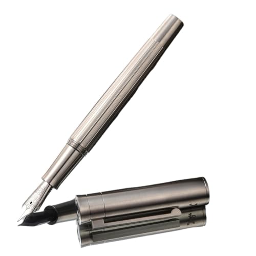 ONECMN Füllfederhalter aus Titanlegierung EF/F Feder mit Konverter, Schreibgeschenk Stift (F) von ONECMN