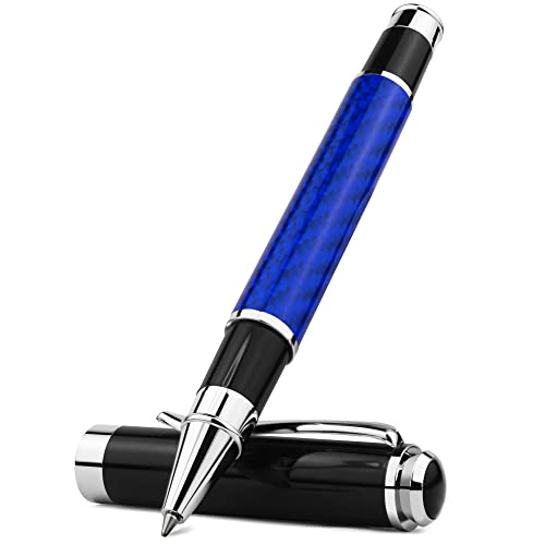 ONECMN Kohlefaser-Stift, Premium-Metall-Gelschreiber, Mikrospitze, 0,5 mm, schwarze Tinte, glattes Schreiben, Kugelschreiber (blau) von ONECMN