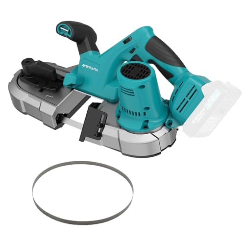 ONEMANA 2.5 Inch Akku-Bandsäge 18 V, LED Licht (ohne Akku, ohne Ladegerät) von ONEMANA