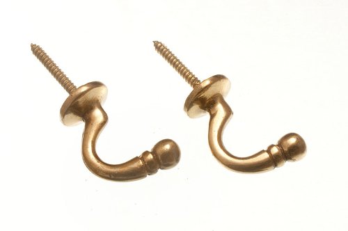 Vorhang-Raffhalter, Kugelende, vermessingt, 40 mm, 1 Paar Vorhang-Raffhalter, Kugelende, vermessingt, 40 mm, 1 Paar von ONESTOPDIY.COM