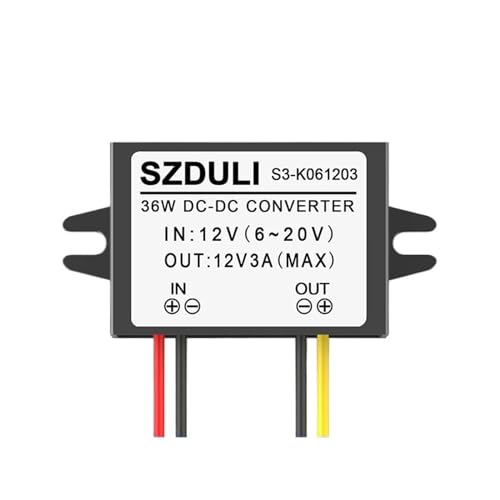 12 V auf 12 V DC-Wandler, 6–20 V auf 12 V Buck-Boost-Leistungsmodul, wasserdichter DC-DC-Regler(6-20V to 12V 3A) von ONGCPQPEO