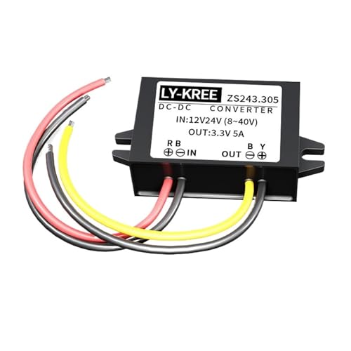 ONGCPQPEO 24V auf 3,3V Konverter DC-DC 12V auf 3,3V Abwärtsmodul DC auf DC Converter 1A 3A 5A 10A Transformator(12V24V to 3.3V 5A) von ONGCPQPEO