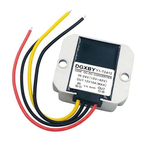 ONGCPQPEO 24V zu 12V 5A 8A 10A Power Modul 15V ~ 40V zu 12,1V DC Konverter Auto/LKW Überwachung Verwendung(24V to 12V 10A) von ONGCPQPEO