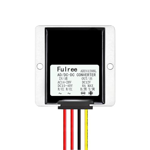ONGCPQPEO 24VAC zu 12VDC 8A10A Konverter 24V AC 14-28V DC 15-40V zu DC 12V Auto-Leistungsregler-Transformatormodul zur Überwachung(AC24V to DC12V8A) von ONGCPQPEO