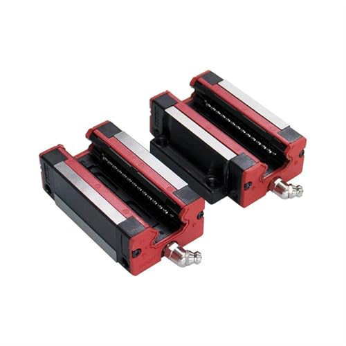ONGCPQPEO 4 Stück HGH15CA /HGW15CC /HGH20CA/HGW20CC Linearblock Linearlager aus Stahl für Linearführungen (Ordinary Red Schwarz, 4 Stück HGW20CC) von ONGCPQPEO