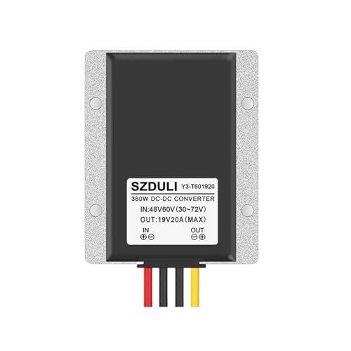 ONGCPQPEO 48V60V auf 19V Reglerkonverter 30V-72V auf 19V DC Stromversorgung Abwärtswandlertransformator(48V 60V to 19V 20A) von ONGCPQPEO