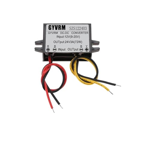 ONGCPQPEO DC-DC-Wandler 12V auf 24V 3A DC-DC-Boost-Modul 9-20V auf 24V Boost-Konverter 12V auf 24V Boost-Modul 12V 24V ABS-Gehäuse(1A) von ONGCPQPEO
